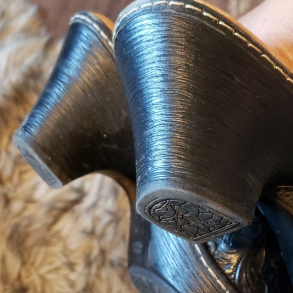 Sofft black leather mules clogs slip on shoes size 7M - Picture 7 of 7